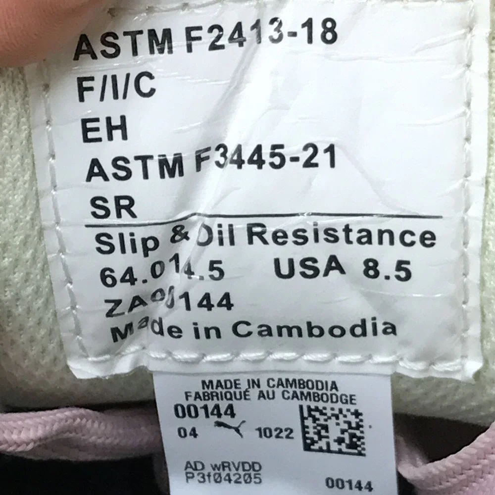 Puma Iconic Composite Toe Work Shoes Womens 8.5 Pink Lace up Low Top - Picture 5 of 8